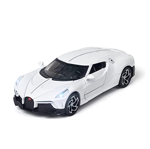 Voitures Miniatures En Métal Für Brandneue Sportwagen 1 32 Spielzeugauto Modellauto Zinklegierung Spielzeugauto Mit Sound Und Licht Zurückziehen Fertigmodell(White) von OWYALQ