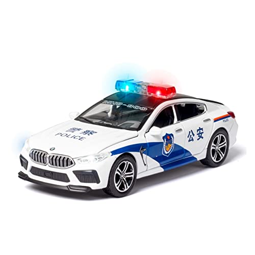 Voitures Miniatures En Métal Für Brandneues M8 Polizeiauto 1 32 Spielzeugauto Modell Metallauto Rückziehauto Geeignet Für Kinderspielzeug Fertigmodell(White) von OWYALQ