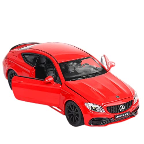 Voitures Miniatures En Métal Für C63S-AMG 1 32 Sportwagen Legierungsmaterial Kinderspielzeugautomodell Mit Ton Und Licht Fertigmodell(Rot) von OWYALQ