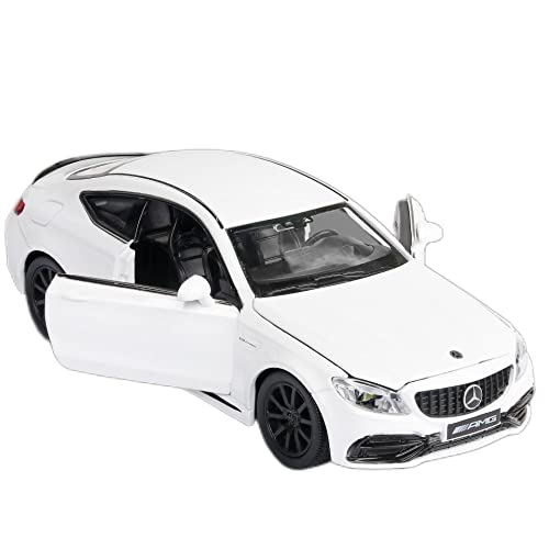 Voitures Miniatures En Métal Für C63S-AMG 1 32 Sportwagen Legierungsmaterial Kinderspielzeugautomodell Mit Ton Und Licht Fertigmodell(White) von OWYALQ