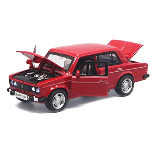 Voitures Miniatures En Métal Für Classic Russian Car 1 32 Pull Back Kann Die Tür Spielzeugauto Kinder Erwachsene Geburtstagsgeschenk Öffnen Fertigmodell(Rot) von OWYALQ