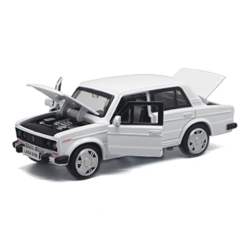 Voitures Miniatures En Métal Für Classic Russian Car 1 32 Pull Back Kann Die Tür Spielzeugauto Kinder Erwachsene Geburtstagsgeschenk Öffnen Fertigmodell(White) von OWYALQ