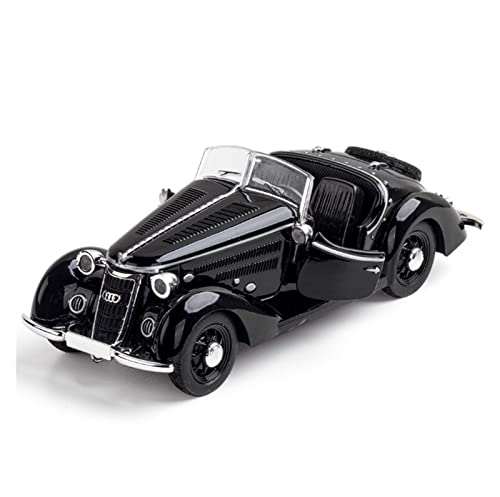 Voitures Miniatures En Métal Für Classic Vintage Sports Car 1 32 Alloy Simulation Belt Sound Und Light Pull Back Automodell Kindergeschenk Fertigmodell(Schwarz) von OWYALQ