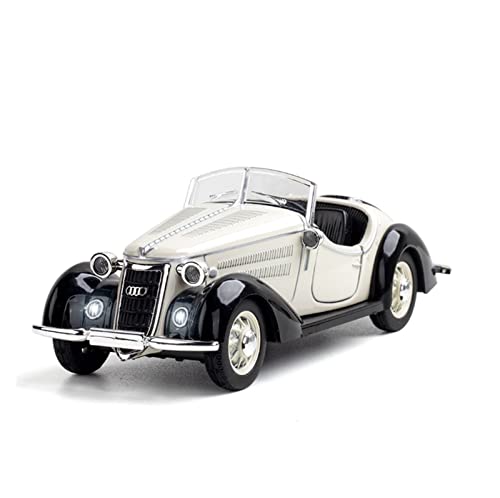 Voitures Miniatures En Métal Für Classic Vintage Sports Car 1 32 Alloy Simulation Belt Sound Und Light Pull Back Automodell Kindergeschenk Fertigmodell(White) von OWYALQ