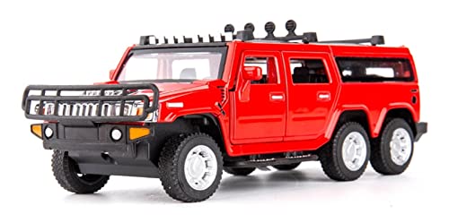 Voitures Miniatures En Métal Für Die Erweiterte Version des Hummer-Polizeiautos 1 32 Spielzeugauto-Kinderspielzeug Aus Hoher Nachahmungslegierung Fertigmodell(Rot) von OWYALQ