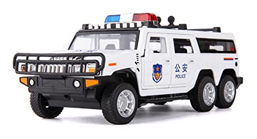 Voitures Miniatures En Métal Für Die Erweiterte Version des Hummer-Polizeiautos 1 32 Spielzeugauto-Kinderspielzeug Aus Hoher Nachahmungslegierung Fertigmodell(White) von OWYALQ
