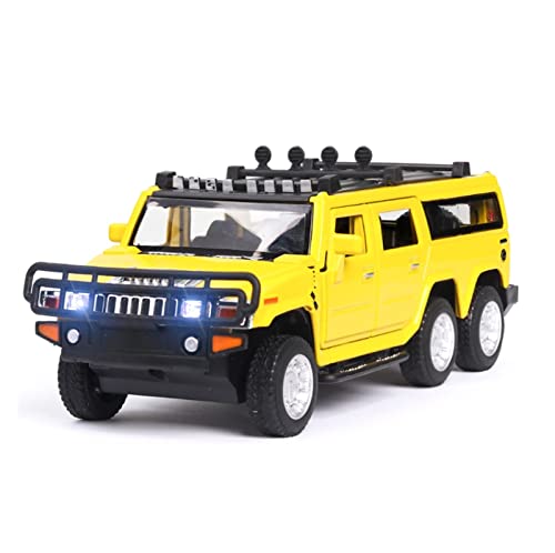 Voitures Miniatures En Métal Für Die Erweiterte Version des Hummer-Polizeiautos 1 32 Spielzeugauto-Kinderspielzeug Aus Hoher Nachahmungslegierung Fertigmodell(Yellow) von OWYALQ