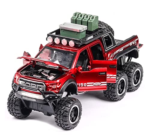 Voitures Miniatures En Métal Für Ford 1 32 Spielzeugauto Modellauto Zinklegierung Spielzeugauto Mit Sound Und Licht Kindergeschenk Zurückziehen Fertigmodell(Rot) von OWYALQ