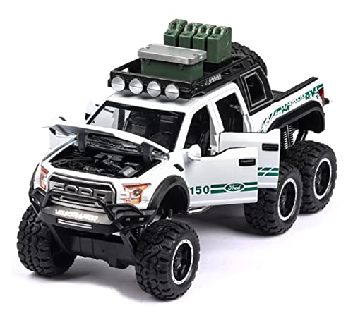 Voitures Miniatures En Métal Für Ford 1 32 Spielzeugauto Modellauto Zinklegierung Spielzeugauto Mit Sound Und Licht Kindergeschenk Zurückziehen Fertigmodell(White) von OWYALQ