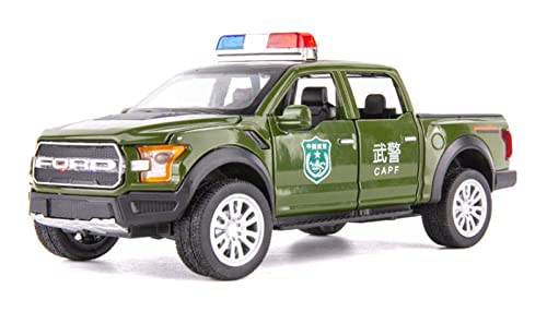 Voitures Miniatures En Métal Für Ford Police Car 1 32 Pull Back Kann Die Tür Spielzeugauto Kinder Erwachsene Geburtstagsgeschenk Öffnen Fertigmodell(Grün) von OWYALQ