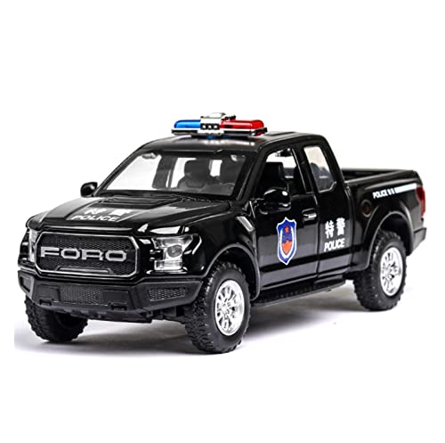 Voitures Miniatures En Métal Für Ford Police Car 1 32 Pull Back Kann Die Tür Spielzeugauto Kinder Erwachsene Geburtstagsgeschenk Öffnen Fertigmodell(Schwarz) von OWYALQ