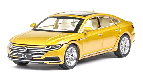 Voitures Miniatures En Métal Für Luxury Car 1 32 Pull Back Kann Die Tür Spielzeugauto Kinder Erwachsene Geburtstagsgeschenk Öffnen Fertigmodell(Gold) von OWYALQ