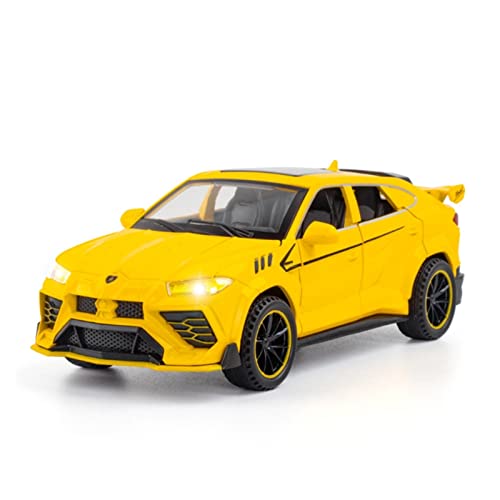 Voitures Miniatures En Métal Für Luxusauto 1 32 Spielzeugauto Modell Metallauto Rückziehauto Geeignet Für Kinderspielzeug Fertigmodell(Yellow) von OWYALQ