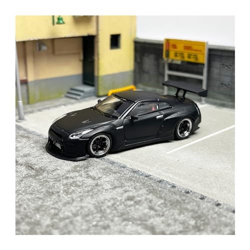 Voitures Miniatures En Métal Für Nissan GTR Pandem Modifizierter Sportwagen, Maßstab 1 64, Druckguss-Replika-Kit, Spielzeug-Sportwagen Fertigmodell(Schwarz) von OWYALQ