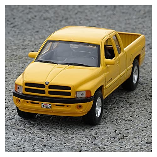 Voitures Miniatures En Métal for Classic 1500 V8 1 24 Gelb Pickup Truck Construction Truck Legierung Automodell Geschenk Boy Toy Show Fertigmodell von OWYALQ