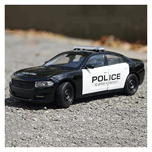 Voitures Miniatures En Métal for Dodge Charger Pursuit 1 24 Racing Alloy Auto Diecast Metal Polizei Sportwagen Junge Spielzeug Geschenk Fertigmodell von OWYALQ