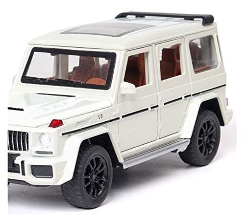 Voitures Miniatures En Métal for Fine Car 1 32 Spielzeugauto Modellauto Zinklegierung Spielzeugauto Mit Sound Und Licht Kindergeschenk Zurückziehen Fertigmodell(White) von OWYALQ
