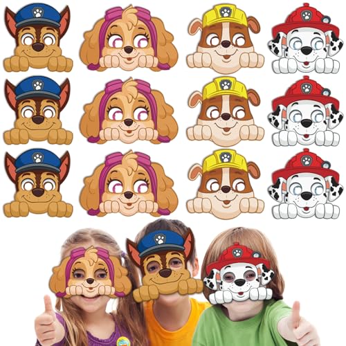 12 Stück Paaw Patrrol Masken für Kinder, Kindermasken Geburtstag, Augenmaske, Charakter Masken, Halbmasken Kinder, Cosplay Masken für Birthday Party Favors, Weihnachten, Halloween, Kindergeburtstag 12 Stück Paaw Patrrol Masken für Kinder, Kindermasken Geburtstag, Augenmaske, Charakter Masken, Halbmasken Kinder, Cosplay Masken für Birthday Party Favors, Weihnachten, Halloween, Kindergeburtstag von OXINO