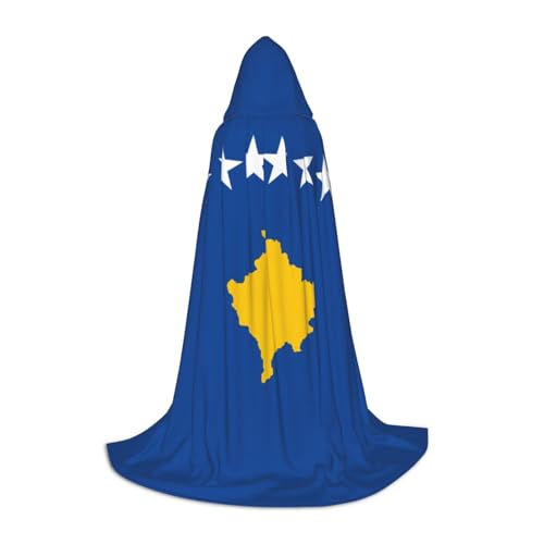 Langer Umhang mit Kapuze, Motiv: Flagge des Kosovo, Vampir- und Halloween-Kostüme, perfekt für Rollenspiele und Partys Langer Umhang mit Kapuze, Motiv: Flagge des Kosovo, Vampir- und Halloween-Kostüme, perfekt für Rollenspiele und Partys von OXKGHHO