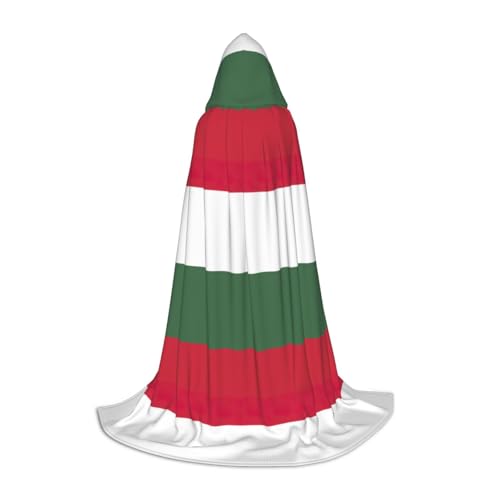 Langer Umhang mit Ungarn-Flagge mit Kapuze, Vampir- und Halloween-Kostüme, perfekt für Rollenspiele und Partys Langer Umhang mit Ungarn-Flagge mit Kapuze, Vampir- und Halloween-Kostüme, perfekt für Rollenspiele und Partys von OXKGHHO