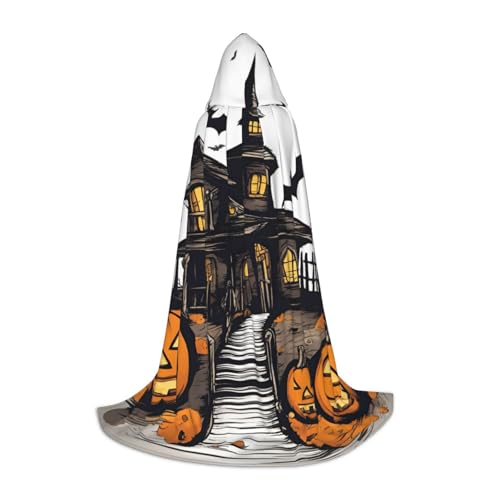 OXKGHHO Happy-Halloween-Vektor-Druck, langer Umhang mit Kapuze, Vampir- und Halloween-Kostüme, perfekt für Rollenspiele und Partys OXKGHHO Happy-Halloween-Vektor-Druck, langer Umhang mit Kapuze, Vampir- und Halloween-Kostüme, perfekt für Rollenspiele und Partys von OXKGHHO