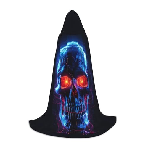 OXKGHHO Langer Halloween-Umhang mit Totenkopf-Druck, mit Kapuze, Vampir- und Halloween-Kostüme, perfekt für Rollenspiele und Partys OXKGHHO Langer Halloween-Umhang mit Totenkopf-Druck, mit Kapuze, Vampir- und Halloween-Kostüme, perfekt für Rollenspiele und Partys von OXKGHHO