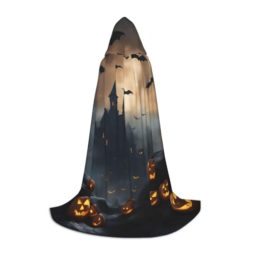 OXKGHHO Langer Halloween-Umhang mit fliegenden Fledermäusen und Kapuze, Vampir- und Halloween-Kostüme, perfekt für Rollenspiele und Partys OXKGHHO Langer Halloween-Umhang mit fliegenden Fledermäusen und Kapuze, Vampir- und Halloween-Kostüme, perfekt für Rollenspiele und Partys von OXKGHHO