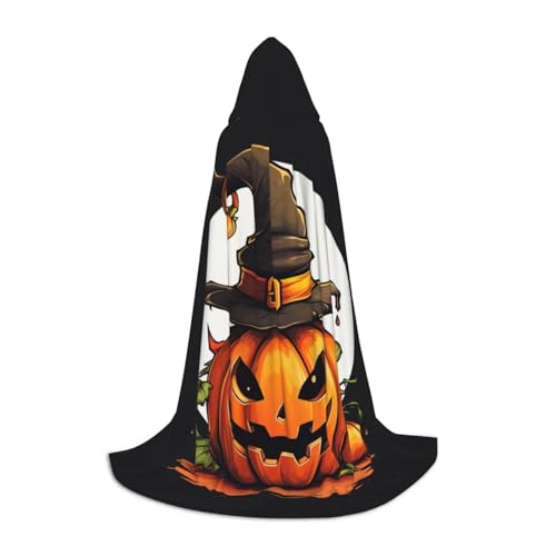 OXKGHHO Langer Halloween-Umhang mit niedlichem Kürbisdruck, mit Kapuze, Vampir- und Halloween-Kostüme, perfekt für Rollenspiele und Partys OXKGHHO Langer Halloween-Umhang mit niedlichem Kürbisdruck, mit Kapuze, Vampir- und Halloween-Kostüme, perfekt für Rollenspiele und Partys von OXKGHHO