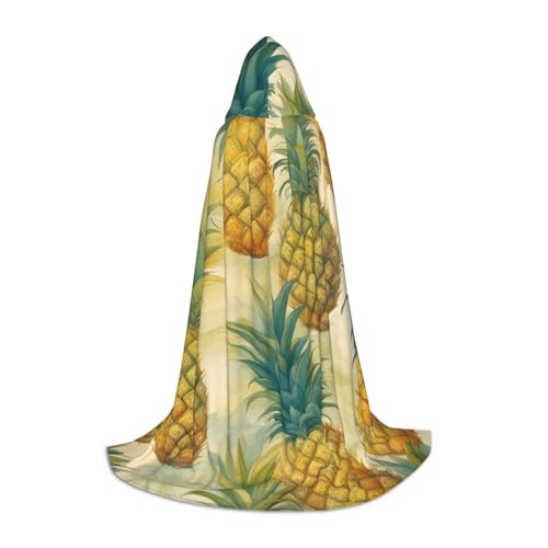 OXKGHHO Langer Umhang mit Ananas-Druck, mit Kapuze, Vampir- und Halloween-Kostüme, perfekt für Rollenspiele und Partys OXKGHHO Langer Umhang mit Ananas-Druck, mit Kapuze, Vampir- und Halloween-Kostüme, perfekt für Rollenspiele und Partys von OXKGHHO