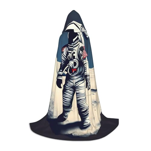 OXKGHHO Langer Umhang mit Astronauten auf dem Mond, mit Kapuze, Vampir- und Halloween-Kostüme, perfekt für Rollenspiele und Partys OXKGHHO Langer Umhang mit Astronauten auf dem Mond, mit Kapuze, Vampir- und Halloween-Kostüme, perfekt für Rollenspiele und Partys von OXKGHHO