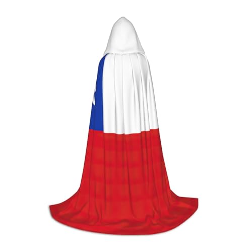 OXKGHHO Langer Umhang mit Flagge von Chile mit Kapuze, Vampir- und Halloween-Kostüme, perfekt für Rollenspiele und Partys OXKGHHO Langer Umhang mit Flagge von Chile mit Kapuze, Vampir- und Halloween-Kostüme, perfekt für Rollenspiele und Partys von OXKGHHO