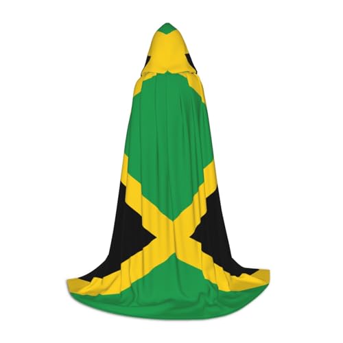 OXKGHHO Langer Umhang mit Flagge von Jamaika, mit Kapuze, Vampir- und Halloween-Kostüme, perfekt für Rollenspiele und Partys OXKGHHO Langer Umhang mit Flagge von Jamaika, mit Kapuze, Vampir- und Halloween-Kostüme, perfekt für Rollenspiele und Partys von OXKGHHO