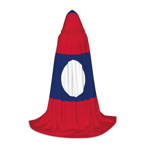 OXKGHHO Langer Umhang mit Flagge von Laos, mit Kapuze, Vampir- und Halloween-Kostüme, perfekt für Rollenspiele und Partys OXKGHHO Langer Umhang mit Flagge von Laos, mit Kapuze, Vampir- und Halloween-Kostüme, perfekt für Rollenspiele und Partys von OXKGHHO