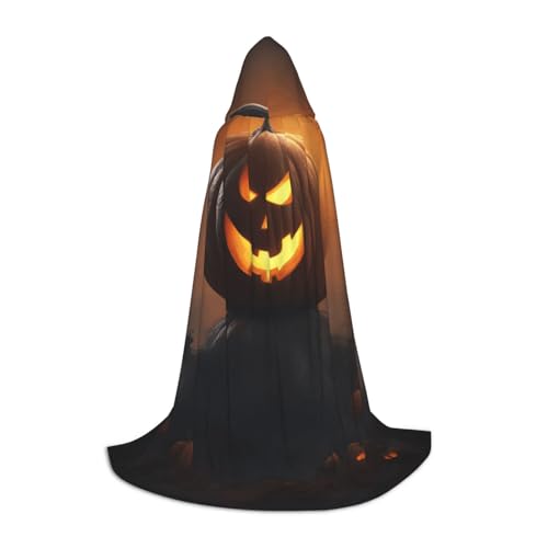OXKGHHO Langer Umhang mit Halloween-Geister-Kürbis-Druck, mit Kapuze, Vampir- und Halloween-Kostüme, perfekt für Rollenspiele und Partys OXKGHHO Langer Umhang mit Halloween-Geister-Kürbis-Druck, mit Kapuze, Vampir- und Halloween-Kostüme, perfekt für Rollenspiele und Partys von OXKGHHO