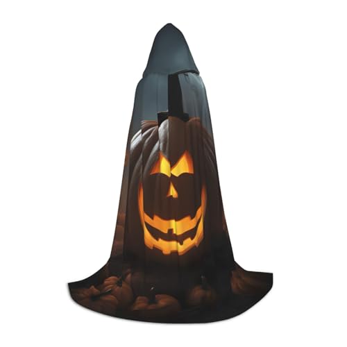 OXKGHHO Langer Umhang mit Halloween-Geister-Kürbis-Druck, mit Kapuze, Vampir- und Halloween-Kostüme, perfekt für Rollenspiele und Partys OXKGHHO Langer Umhang mit Halloween-Geister-Kürbis-Druck, mit Kapuze, Vampir- und Halloween-Kostüme, perfekt für Rollenspiele und Partys von OXKGHHO