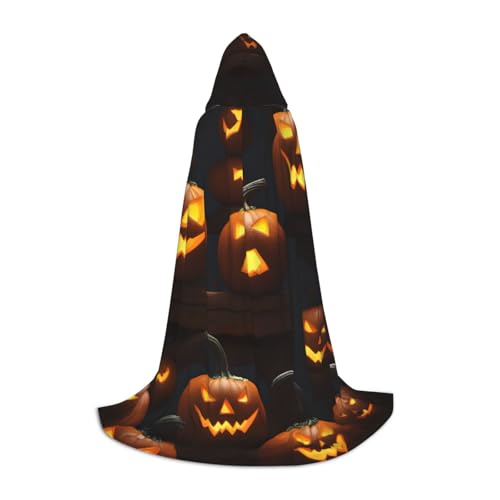 OXKGHHO Langer Umhang mit Halloween-Kürbis-Druck, mit Kapuze, Vampir- und Halloween-Kostüme, perfekt für Rollenspiele und Partys OXKGHHO Langer Umhang mit Halloween-Kürbis-Druck, mit Kapuze, Vampir- und Halloween-Kostüme, perfekt für Rollenspiele und Partys von OXKGHHO