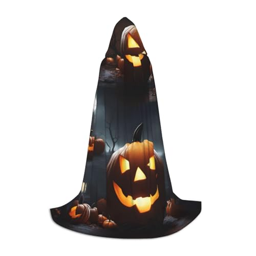 OXKGHHO Langer Umhang mit Halloween-Kürbis-Druck, mit Kapuze, Vampir- und Halloween-Kostüme, perfekt für Rollenspiele und Partys OXKGHHO Langer Umhang mit Halloween-Kürbis-Druck, mit Kapuze, Vampir- und Halloween-Kostüme, perfekt für Rollenspiele und Partys von OXKGHHO