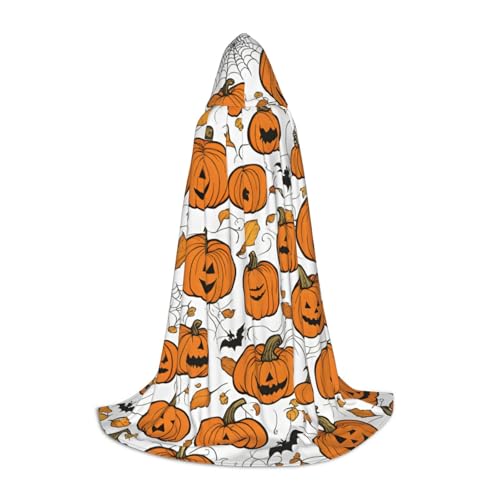 OXKGHHO Langer Umhang mit Halloween-Kürbis-Muster, mit Kapuze, Vampir- und Halloween-Kostüme, perfekt für Rollenspiele und Partys OXKGHHO Langer Umhang mit Halloween-Kürbis-Muster, mit Kapuze, Vampir- und Halloween-Kostüme, perfekt für Rollenspiele und Partys von OXKGHHO