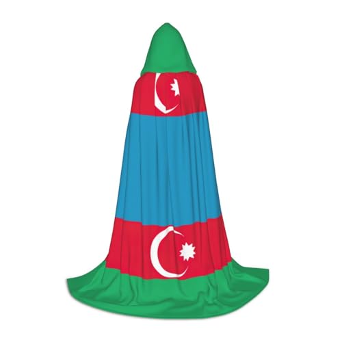 OXKGHHO Langer Umhang mit Kapuze, Motiv: Flagge von Aserbaidschan, Vampir- und Halloween-Kostüme, perfekt für Rollenspiele und Partys OXKGHHO Langer Umhang mit Kapuze, Motiv: Flagge von Aserbaidschan, Vampir- und Halloween-Kostüme, perfekt für Rollenspiele und Partys von OXKGHHO