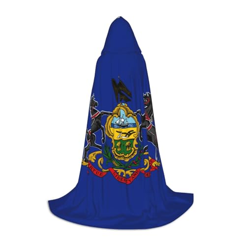 OXKGHHO Langer Umhang mit Kapuze, Motiv: Pennsylvania Staatsflagge, Vampir- und Halloween-Kostüme, perfekt für Rollenspiele und Partys OXKGHHO Langer Umhang mit Kapuze, Motiv: Pennsylvania Staatsflagge, Vampir- und Halloween-Kostüme, perfekt für Rollenspiele und Partys von OXKGHHO