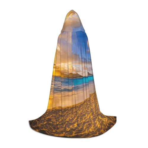 OXKGHHO Langer Umhang mit Kapuze, Motiv: Sonnenuntergang, hawaiianischer Palmenaufdruck, Vampir- und Halloween-Kostüme, perfekt für Rollenspiele und Partys OXKGHHO Langer Umhang mit Kapuze, Motiv: Sonnenuntergang, hawaiianischer Palmenaufdruck, Vampir- und Halloween-Kostüme, perfekt für Rollenspiele und Partys von OXKGHHO