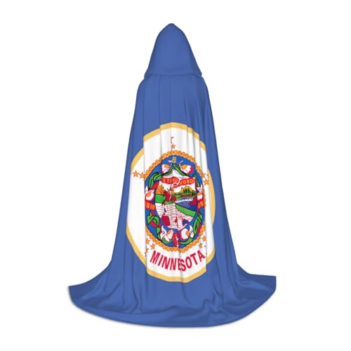 OXKGHHO Langer Umhang mit Kapuze und Minnesota-Staatsflagge, Vampir- und Halloween-Kostüme, perfekt für Rollenspiele und Partys OXKGHHO Langer Umhang mit Kapuze und Minnesota-Staatsflagge, Vampir- und Halloween-Kostüme, perfekt für Rollenspiele und Partys von OXKGHHO
