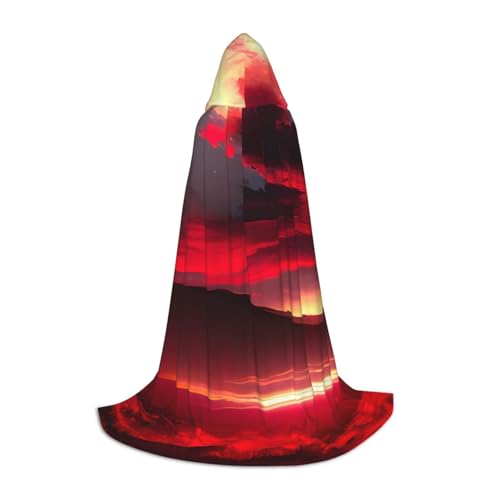 OXKGHHO Langer Umhang mit Kapuze und Sternenhimmel bei Nacht, Vampir- und Halloween-Kostüme, perfekt für Rollenspiele und Partys von OXKGHHO