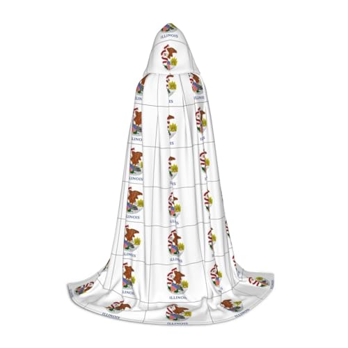 OXKGHHO Langer Umhang mit Kapuze von Illinois, Vampir- und Halloween-Kostüme, perfekt für Rollenspiele und Partys OXKGHHO Langer Umhang mit Kapuze von Illinois, Vampir- und Halloween-Kostüme, perfekt für Rollenspiele und Partys von OXKGHHO