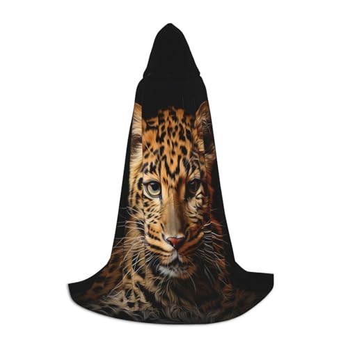 OXKGHHO Langer Umhang mit Leopardenmuster und Kapuze, Vampir- und Halloween-Kostüme, perfekt für Rollenspiele und Partys OXKGHHO Langer Umhang mit Leopardenmuster und Kapuze, Vampir- und Halloween-Kostüme, perfekt für Rollenspiele und Partys von OXKGHHO