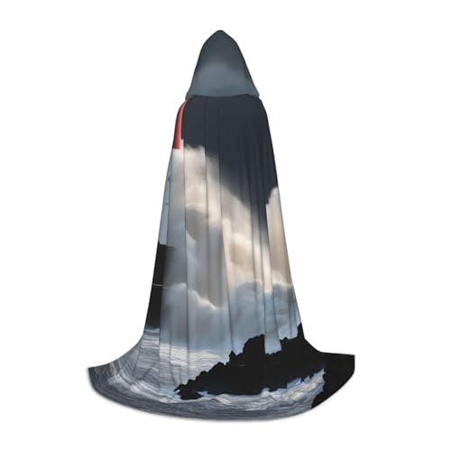 OXKGHHO Langer Umhang mit Leuchtturm im Sturm, mit Kapuze, Vampir- und Halloween-Kostüme, perfekt für Rollenspiele und Partys OXKGHHO Langer Umhang mit Leuchtturm im Sturm, mit Kapuze, Vampir- und Halloween-Kostüme, perfekt für Rollenspiele und Partys von OXKGHHO