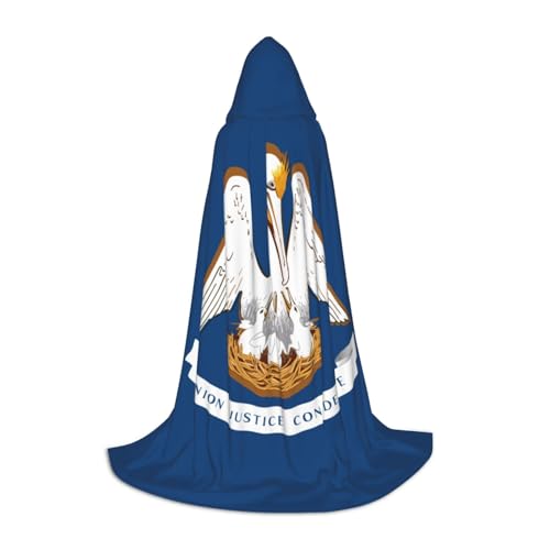 OXKGHHO Langer Umhang mit Louisiana-Flagge und Kapuze, Vampir- und Halloween-Kostüme, perfekt für Rollenspiele und Partys OXKGHHO Langer Umhang mit Louisiana-Flagge und Kapuze, Vampir- und Halloween-Kostüme, perfekt für Rollenspiele und Partys von OXKGHHO