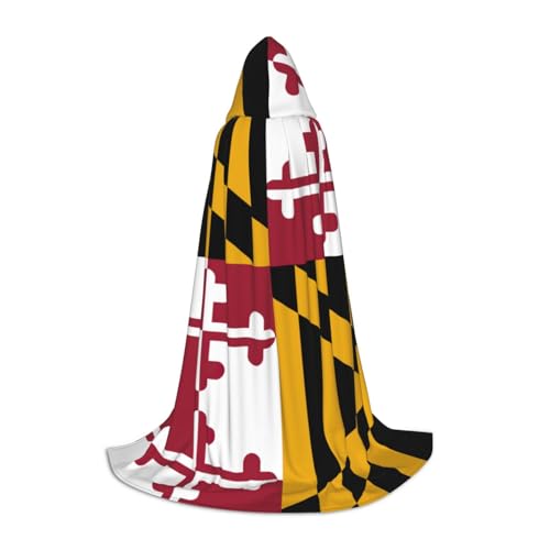OXKGHHO Langer Umhang mit Maryland-Staatsflagge, mit Kapuze, Vampir- und Halloween-Kostüme, perfekt für Rollenspiele und Partys OXKGHHO Langer Umhang mit Maryland-Staatsflagge, mit Kapuze, Vampir- und Halloween-Kostüme, perfekt für Rollenspiele und Partys von OXKGHHO