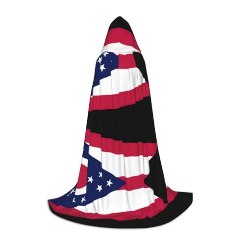 OXKGHHO Langer Umhang mit Ohio Staatsflagge und Kapuze, Vampir- und Halloween-Kostüme, perfekt für Rollenspiele und Partys OXKGHHO Langer Umhang mit Ohio Staatsflagge und Kapuze, Vampir- und Halloween-Kostüme, perfekt für Rollenspiele und Partys von OXKGHHO