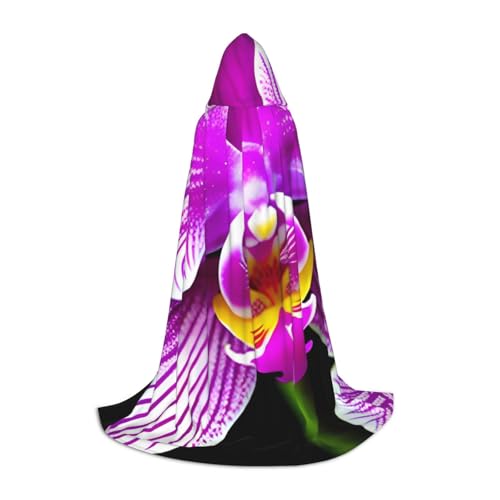 OXKGHHO Langer Umhang mit Orchideen-Blumendruck, mit Kapuze, Vampir- und Halloween-Kostüme, perfekt für Rollenspiele und Partys OXKGHHO Langer Umhang mit Orchideen-Blumendruck, mit Kapuze, Vampir- und Halloween-Kostüme, perfekt für Rollenspiele und Partys von OXKGHHO